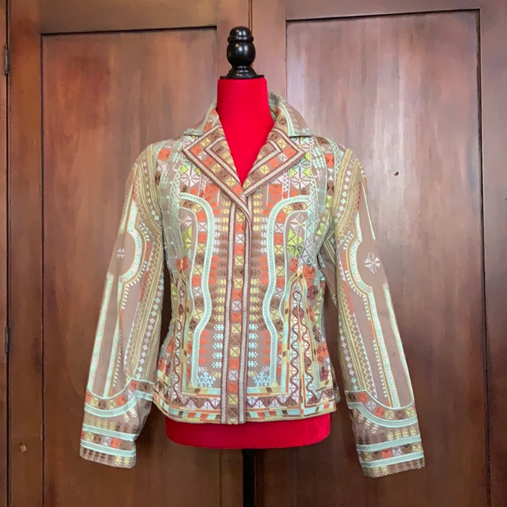 Southwestern Embroidered Jacket 8P - Picture 1 of 11